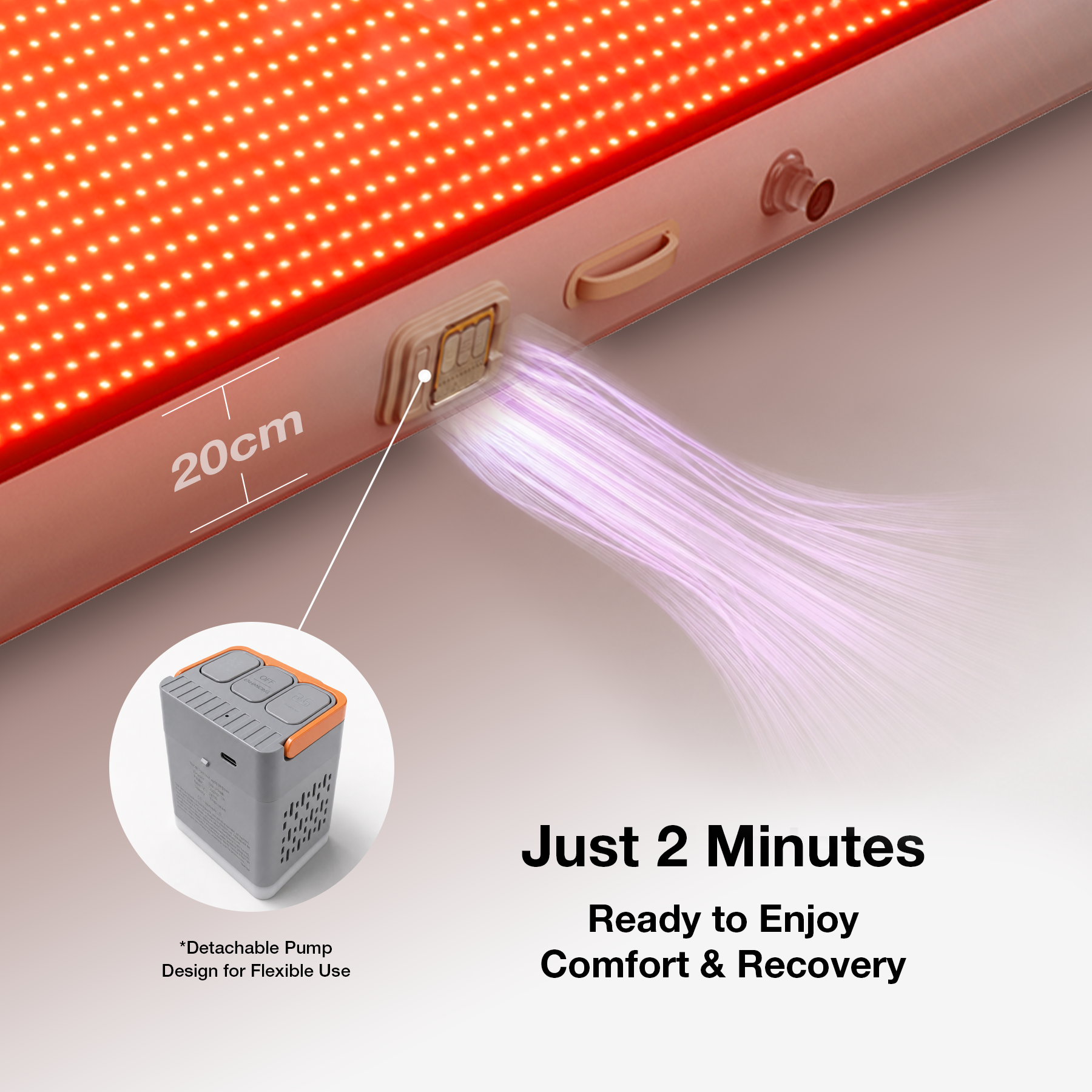 JOVS Air-Cushion Full-Spectrum Red Light Therapy Mat
